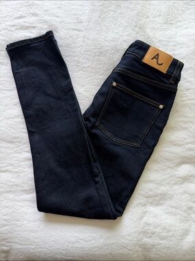 Alexa Chung Dark Blue NOT Distressed Straight Leg Jeans 27